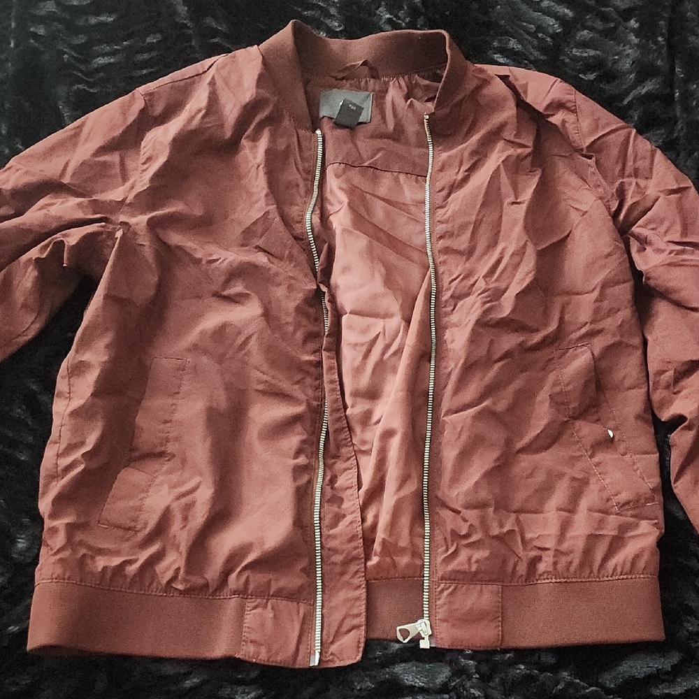 Men's Brownish Red Bomber Jacket